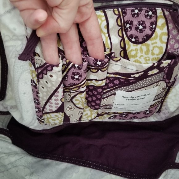 👜 EUC Thirty-One Retro Metro, Purple Hearts 👜 - Picture 6 of 8